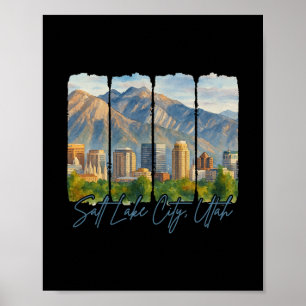 Salt Lake City Utah Reizen Trip Ontmoet Me In Salt Poster