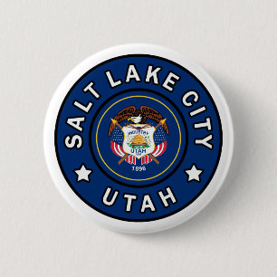 Salt Lake City Utah Ronde Button 5,7 Cm
