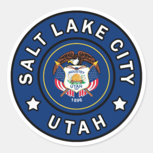 Salt Lake City Utah Ronde Sticker