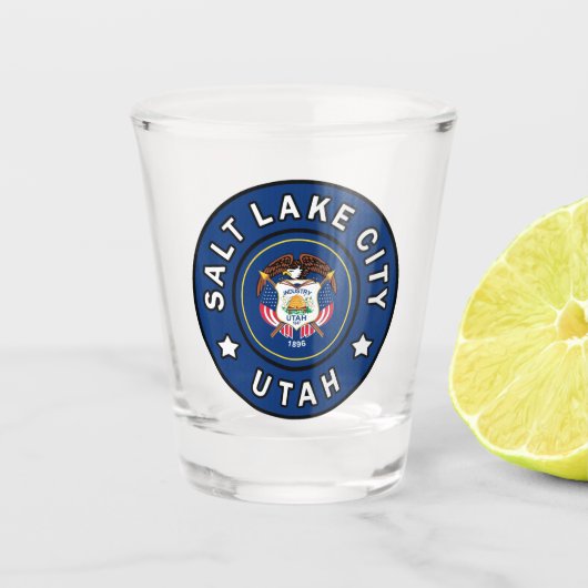 Salt Lake City Utah Shot Glas (Voorkant)