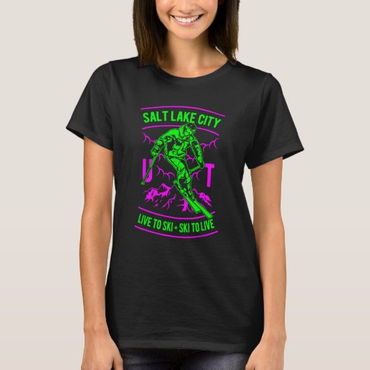 Salt Lake City Utah Ski 4 T-shirt (Voorkant)