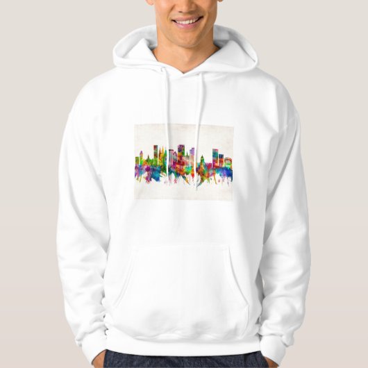 Salt Lake City Utah Skyline Hoodie (Voorkant)