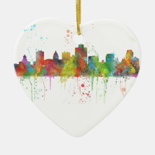 SALT LAKE CITY, UTAH SKYLINE KERAMISCH ORNAMENT