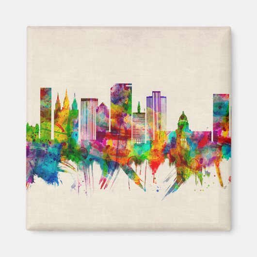 Salt Lake City Utah Skyline Magneet (Voorkant)