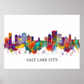 Salt Lake City Utah Skyline Poster (Voorkant)