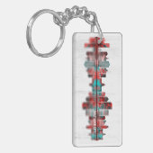 Salt Lake City Utah Skyline Sleutelhanger (Voorkant Links)