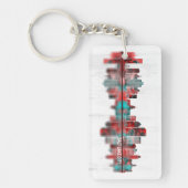 Salt Lake City Utah Skyline Sleutelhanger (Voorkant)