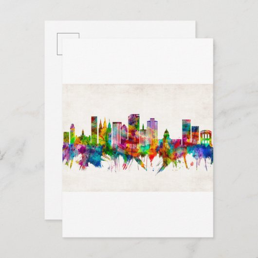 Salt Lake City Utah Skyline Uitnodiging Briefkaart (Voorkant / Achterkant)