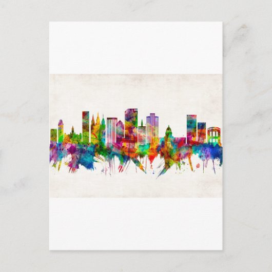 Salt Lake City Utah Skyline Uitnodiging Briefkaart (Voorkant)