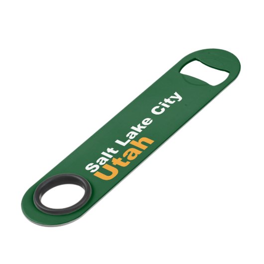 Salt Lake City, Utah Speed Bottle Opener Speed Flessenopener (Voorkant Gekanteld)