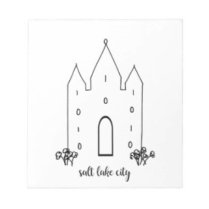 salt lake city utah tempel eenvoudig modern notitieblok