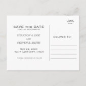 Salt Lake City, Utah Temple Bruiloft Save the Date Aankondigingskaart (Achterkant)