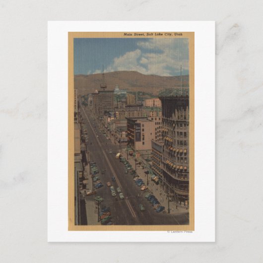 Salt Lake City, Utah - Uitzicht van Main St. Briefkaart (Voorkant)