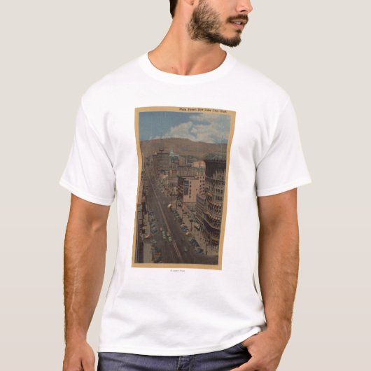 Salt Lake City, Utah - Uitzicht van Main St. T-shirt (Voorkant)