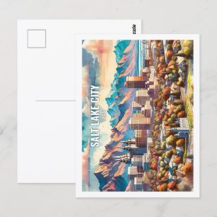 Salt Lake City Utah Verenigde Staten Famous Place Briefkaart