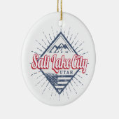 Salt Lake City Utah Verenigde Staten Keramisch Ornament (Rechts)