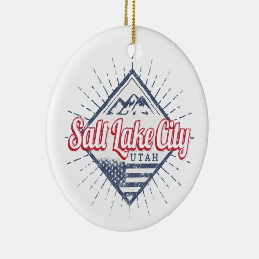 Salt Lake City Utah Verenigde Staten Keramisch Ornament (Rechts)