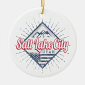 Salt Lake City Utah Verenigde Staten Keramisch Ornament (Voorkant)