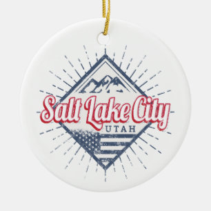 Salt Lake City Utah Verenigde Staten Keramisch Ornament