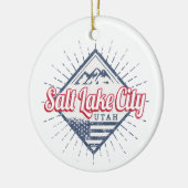 Salt Lake City Utah Verenigde Staten Keramisch Ornament (Links)