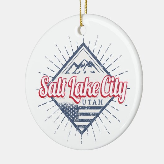 Salt Lake City Utah Verenigde Staten Keramisch Ornament (Links)