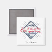 Salt Lake City Utah Verenigde Staten Magneet (Voorkant / Achterkant)