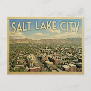 Salt Lake City Utah Vintage Travel Briefkaart