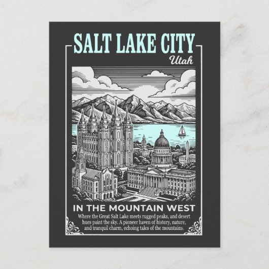 Salt Lake City Utah VS Briefkaart (Voorkant)