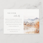 Salt Lake City Utah Waterverf bruiloft Informatiekaartje (Voorkant)