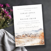 Salt Lake City Utah Waterverf bruiloft Jubileum Kaart