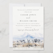 Salt Lake City Utah Waterverf bruiloft Jubileum Kaart (Voorkant)