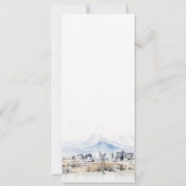 Salt Lake City Utah Waterverf Wedding Menu Kaart (Achterkant)