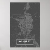 Salt Lake City, Utah (zwart wit) Poster (Voorkant)