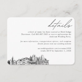 Salt Lake City Wedding Hotel Kamer Blok Details Informatiekaartje