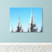 salt lake tempel engel moroni lds mormon canvas afdruk (Insitu (Houten vloer))
