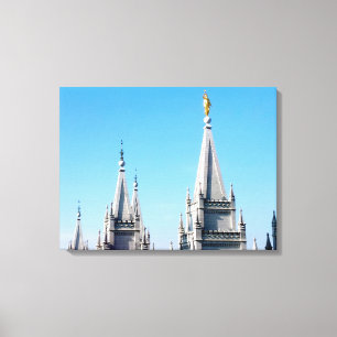 salt lake tempel engel moroni lds mormon canvas afdruk