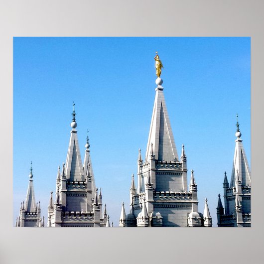 salt lake tempel engel moroni lds mormon poster (Voorkant)