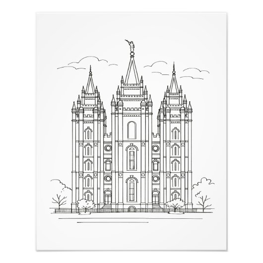 Salt Lake Temple™ Foto Afdruk (Voorkant)
