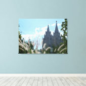 Salt Lake Temple (geschilderd) Canvas Afdruk (Insitu (Houten vloer))