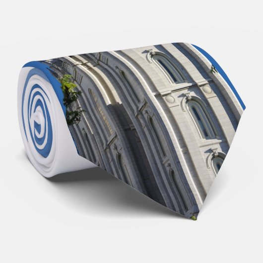 Salt Lake Temple overdag Stropdas (Opgerold)