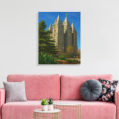 Salt Lake Temple Painting #1™ LDS Canvas Muurkunst (Insitu (Woonkamer))