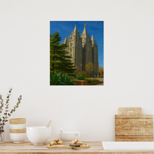 Salt Lake Temple Painting #1™ LDS Wall Art Poster (Keuken)