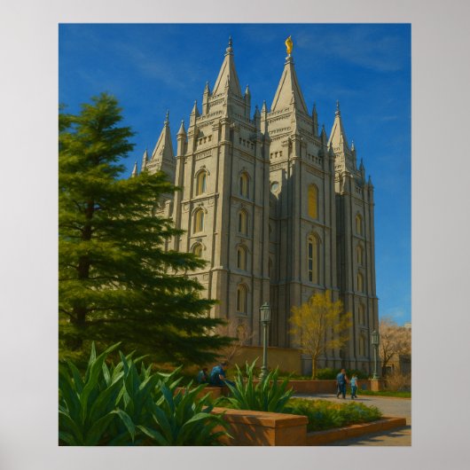 Salt Lake Temple Painting #1™ LDS Wall Art Poster (Voorkant)