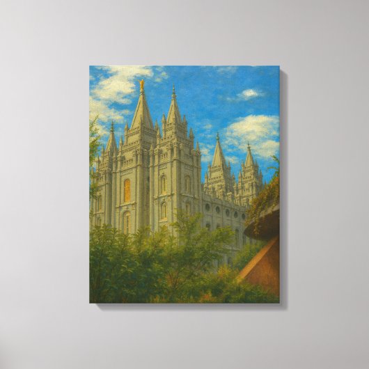 Salt Lake Temple Painting #2™ LDS Canvas Muurkunst (Voorkant)