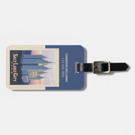 Salt Lake Temple | Salt Lake City, Utah Bagagelabel (Voorkant horizontaal)