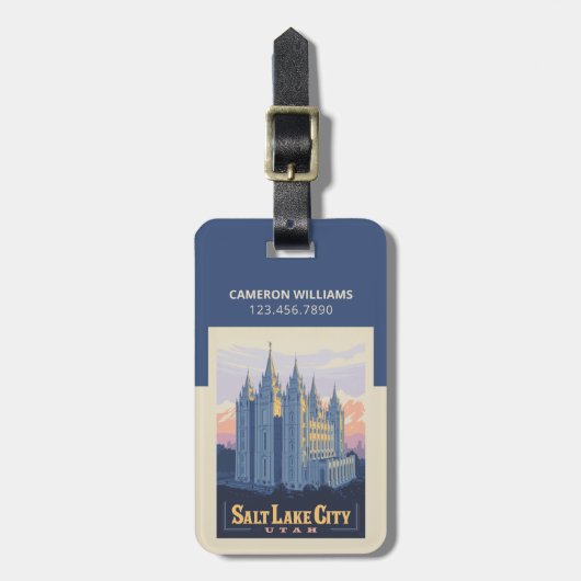 Salt Lake Temple | Salt Lake City, Utah Bagagelabel (Voorkant verticaal)
