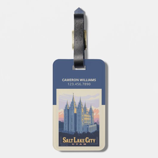 Salt Lake Temple | Salt Lake City, Utah Bagagelabel (Achterkant verticaal)