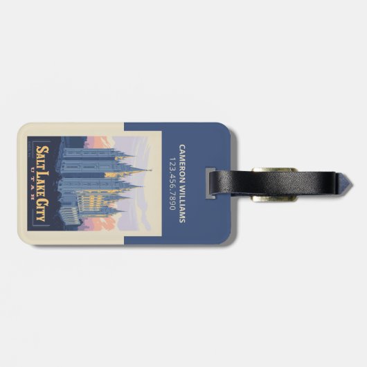 Salt Lake Temple | Salt Lake City, Utah Bagagelabel (Achterkant horizontaal)