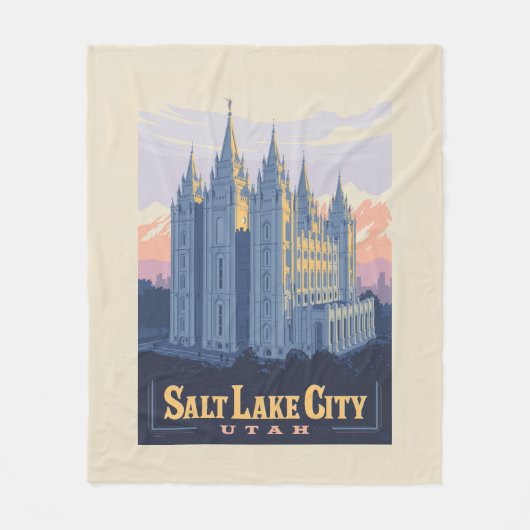 Salt Lake Temple | Salt Lake City, Utah Fleece Deken (Voorkant)