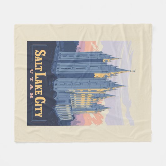 Salt Lake Temple | Salt Lake City, Utah Fleece Deken (Voorkant (Horizontaal))
